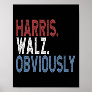 Poster Harris Waltz 2024 Election Kamala Harris Tim Waltz