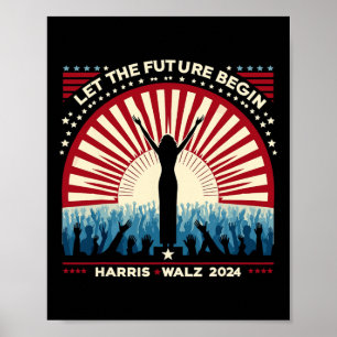 Poster Harris Waltz 2024 Election Kamala Harris Tim Waltz