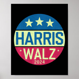 Poster Harris Waltz 2024 Wheimer Vintage Kamala Harris Ti