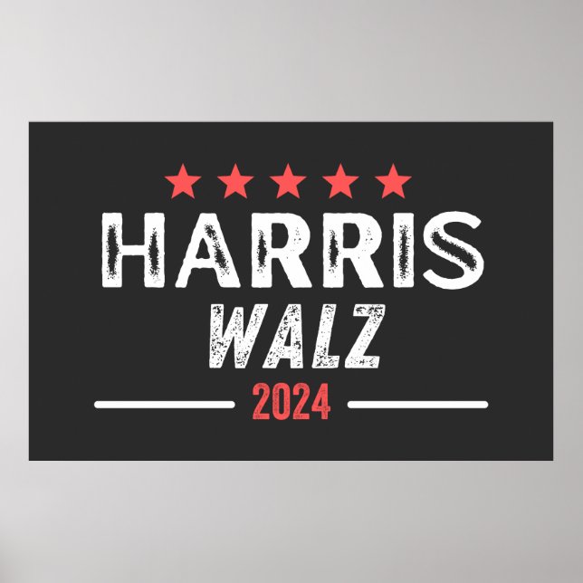 Poster Harris Walz 2024, kamala harris président, Walz VP (Devant)