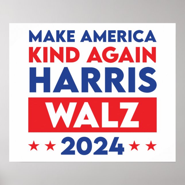 Poster Harris Walz 2024 Rendre l'Amérique (Devant)