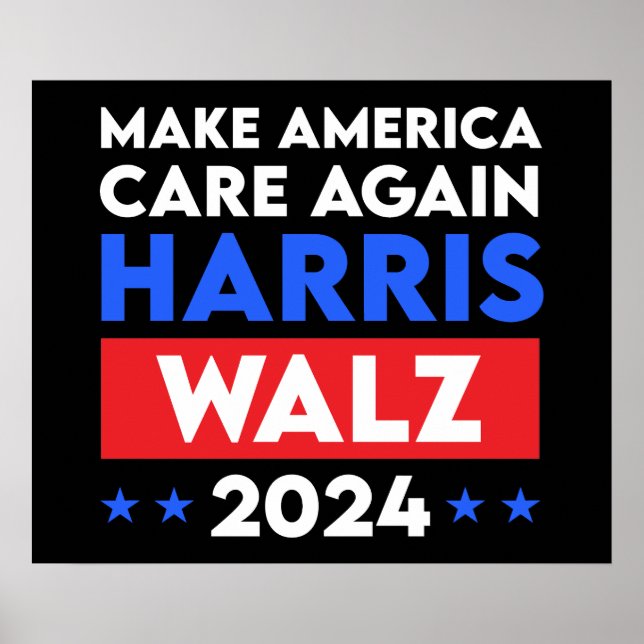 Poster Harris Walz 2024 Rendre l'Amérique à nouveau conce (Devant)