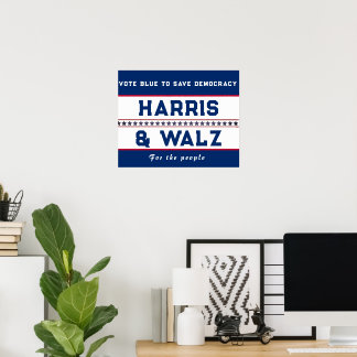 Poster Harris & Walz Élection 2024
