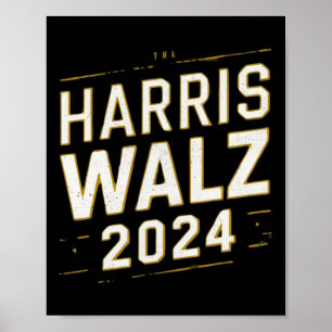 Poster Harris Walz Élection 2024 Kamala Harris Tim Watz