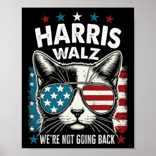 Poster Harris Walz Waltz 2024 Nous ne retournons pas drôl