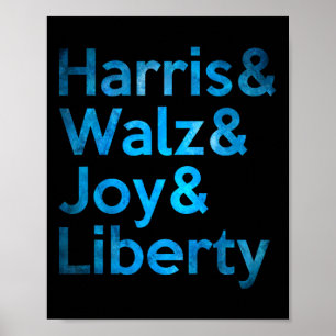 Poster Harris Wheimer Joy Liberty - Harris Waltz 2024 Rét