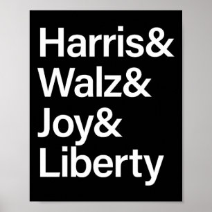 Poster Harris Wheimer Joy Liberty Vote Kamala Harris Pres