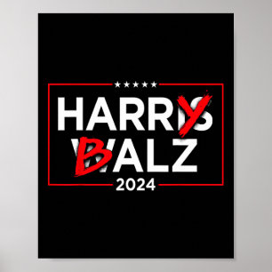 Poster Harry Bheimer Kamala Harris et Tim Wheimer 2024