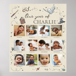 Poster Harry Potter 1er anniversaire - 12 mois Collage ph