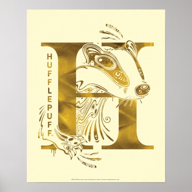Poster Harry Potter | Aguamenti HUFFLEPUFF™ Graphique (Devant)