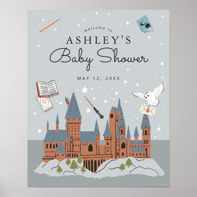 Poster Harry Potter | Baby shower du château de Hogwarts (Devant)