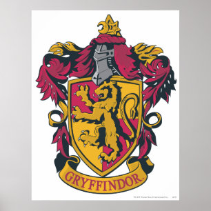 Poster Harry Potter   Blason de Gryffondor Or et Rouge