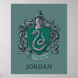 Poster Harry Potter Blason de Serpentard Vert