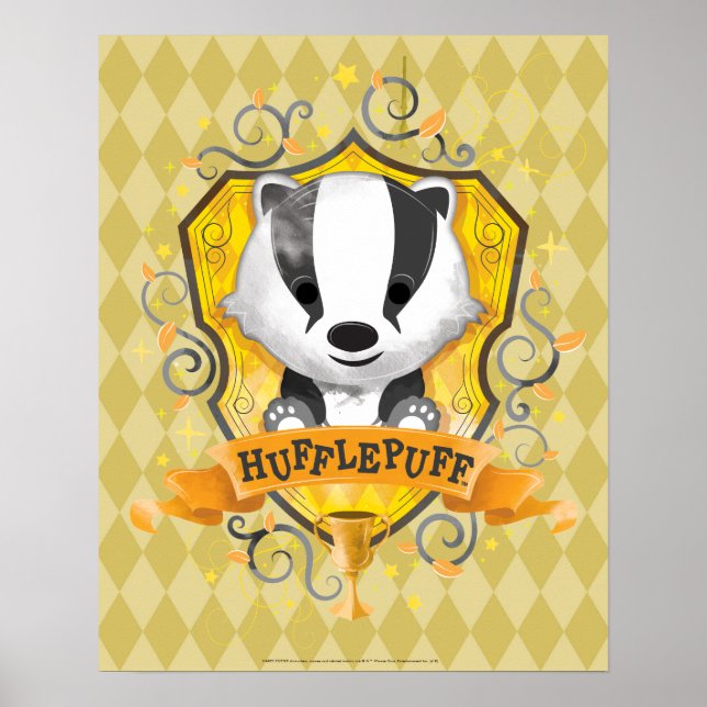 Poster Harry Potter | Blason RAVISSANT HUFFLEPUFF™ (Devant)