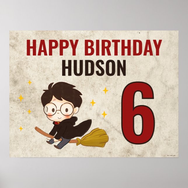 Poster HARRY POTTER™ Caractère Arc magique Anniversaire (Devant)