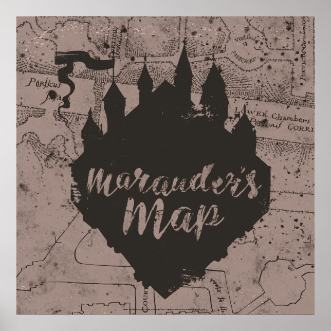 Poster Harry Potter | Carte du château Marauder de HOGWAR (Devant)