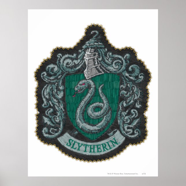 Poster Harry Potter | Crest rétro puissant de Serpentard (Devant)