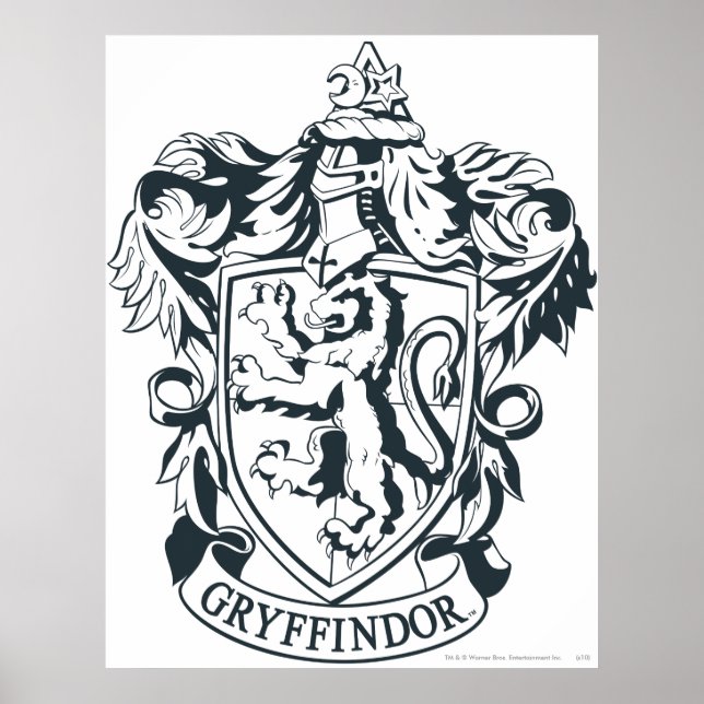 Poster Harry Potter | Croquis pochoir Gryffondor (Devant)