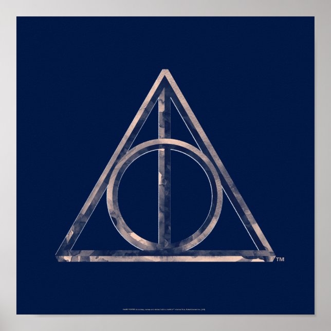 Poster Harry Potter | Deathly Hallows Watercolor (Devant)