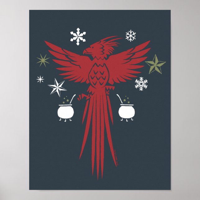 Poster HARRY POTTER™ Fawkes & Cauldrons Graphique de vaca (Devant)