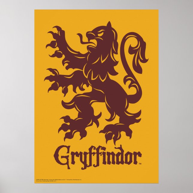 Poster Harry Potter | Gryffindor Lion Graphic (Devant)