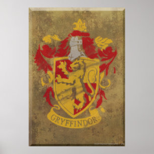 Poster Harry Potter Gryffindor - Retro House Crest