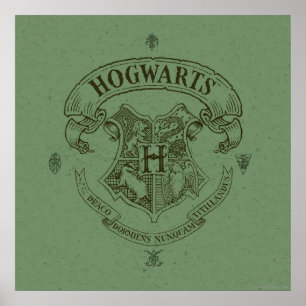 Poster Harry Potter Hogwarts Banner Crest