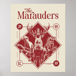 Poster HARRY POTTER™ Les Marauders Animagus Graphisme