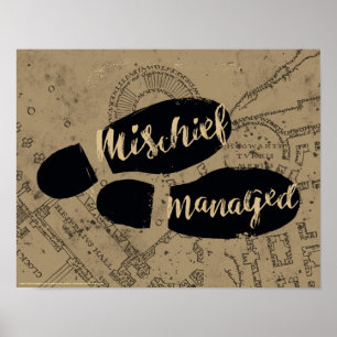 Poster Harry Potter   MISCHIEF MANAGED™ Mappage Empreinte