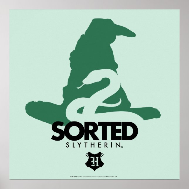 Poster Harry Potter | Trié dans la maison SLYTHERIN™ (Devant)