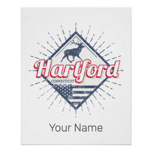 Poster Hartford City Connecticut États-Unis