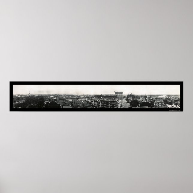 Poster Hartford, Connecticut Photo panoramique 1913 (Devant)