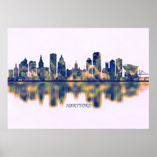 Poster Hartford Skyline