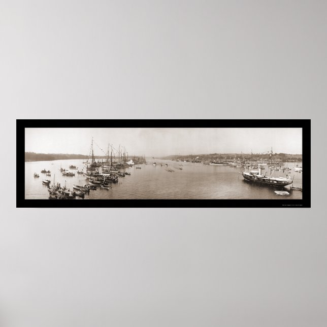 Poster Harvard Yale Boat Race Photo 1905 (Devant)