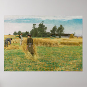 Poster Harvest Time, Ladby (1930) L.A. Ring (Danois, 1854