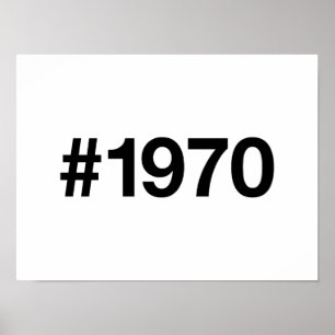 Poster Hashtag 1970 Anniversaire de 55 ans