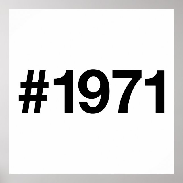 Poster Hashtag 1971 54 Anniversaire (Devant)