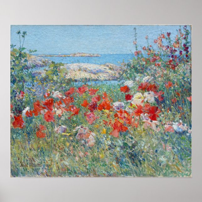 Poster Hassam - Celia Thaxter's Garden Maine 1890 (Devant)