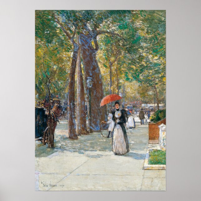 Poster Hassam - Cinquième avenue Sur La Place Washington  (Devant)