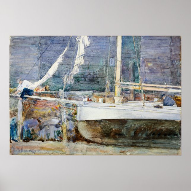 Poster Hassam - Drydock Gloucester (Devant)