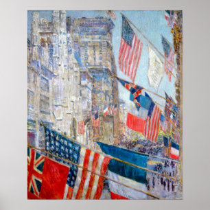 Poster Hassam - Fête des Alliés Mai 1917