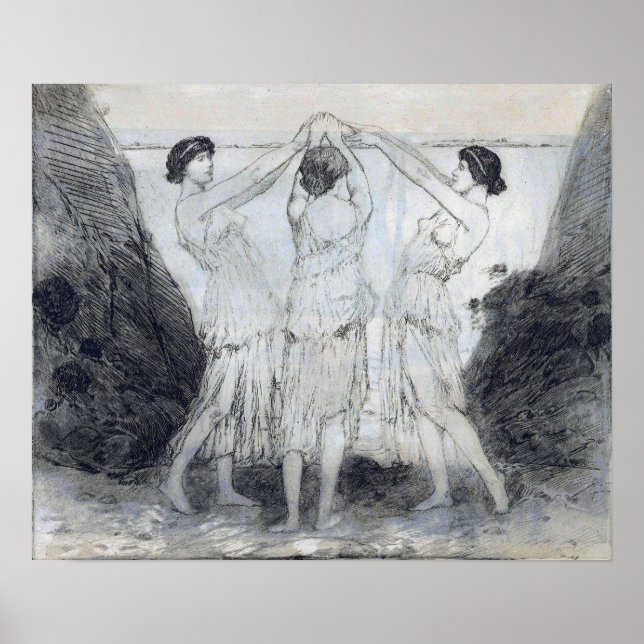 Poster Hassam - La danse grecque (Devant)