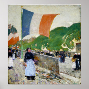 Poster Hassam - Montmartre Juillet 1889