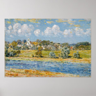 Poster Hassam - Paysage à Newfields, New Hampshire