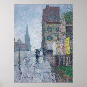 Poster Hassam - Rainy Day 1890