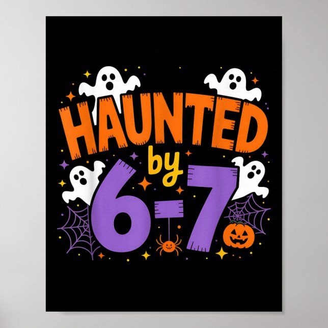Poster Haunted By 6-7 Halloween Ghosts And Sders Design  (Devant)