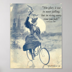 Poster Hausse quand vous citation victorienne de chute
