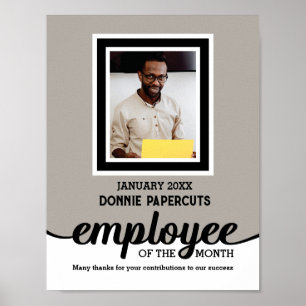 Poster Haut artiste employé de l'affiche de prix du mois