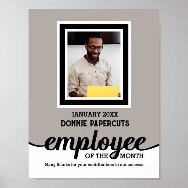 Poster Haut artiste employé de l'affiche de prix du mois (Devant)