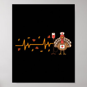Poster Haut de blouse de Thanksgiving Infirmière Battemen